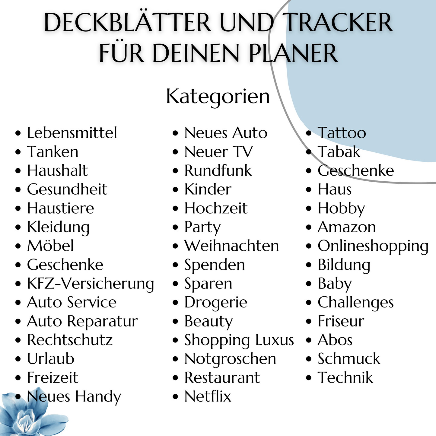 Umschlagmethode - 46 Deckblätter, blau