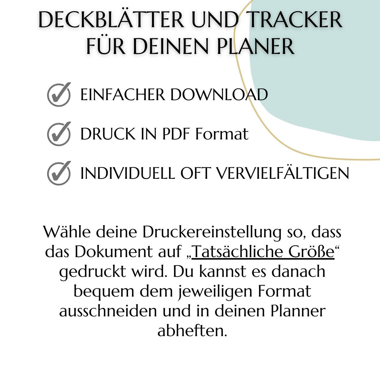 Umschlagmethode - 46 Deckblätter, türkis