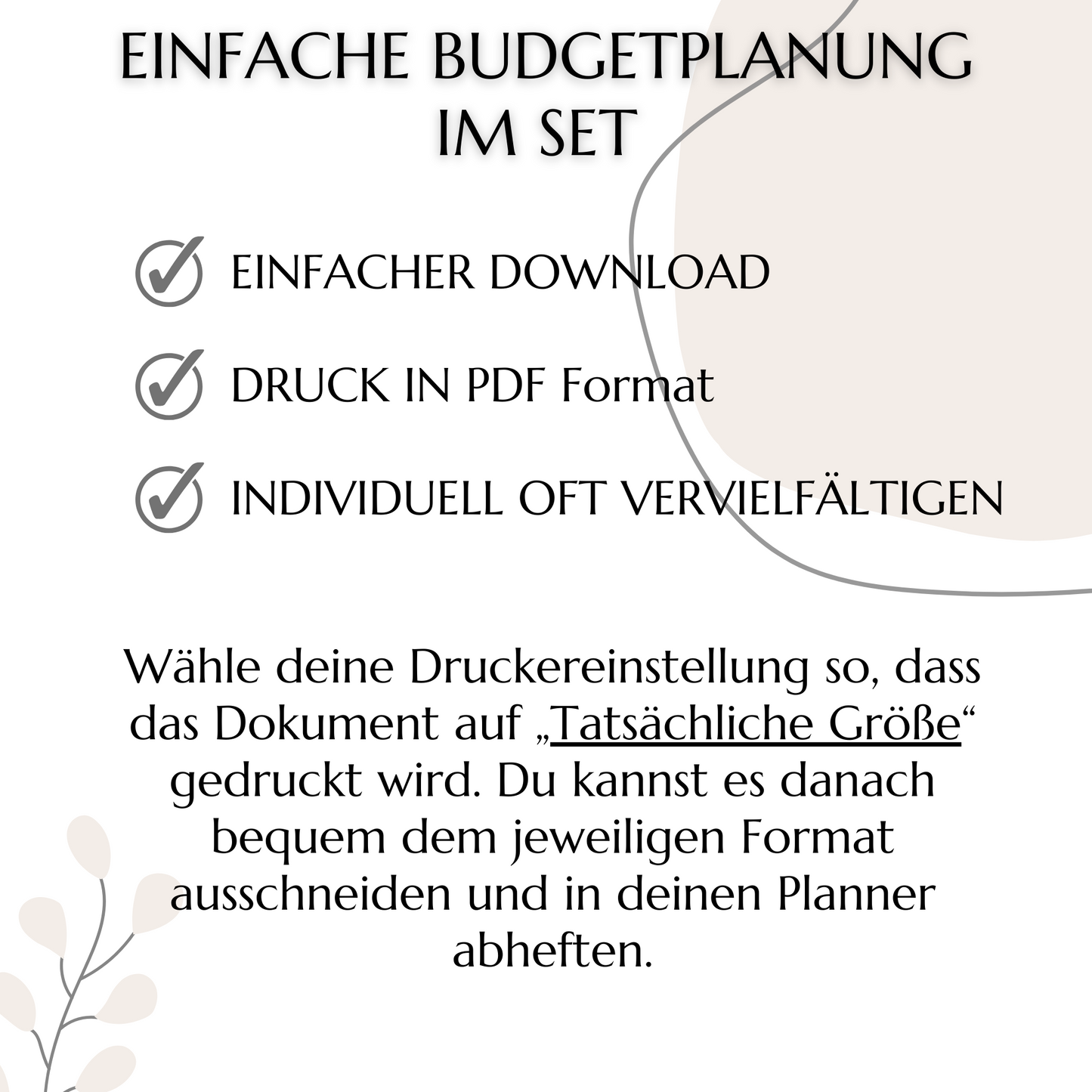 Budget Planer simple bunt