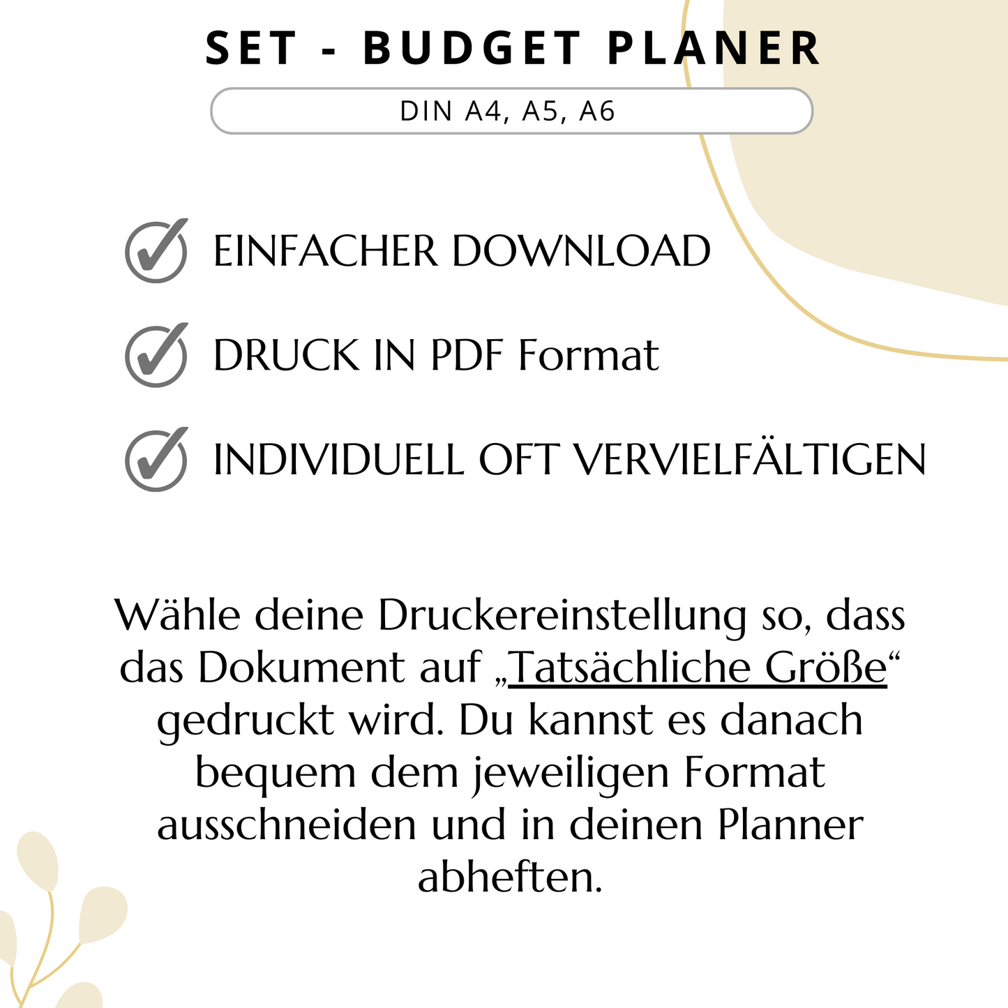 Budget Planer Einsteiger, 4 Varianten, gelb