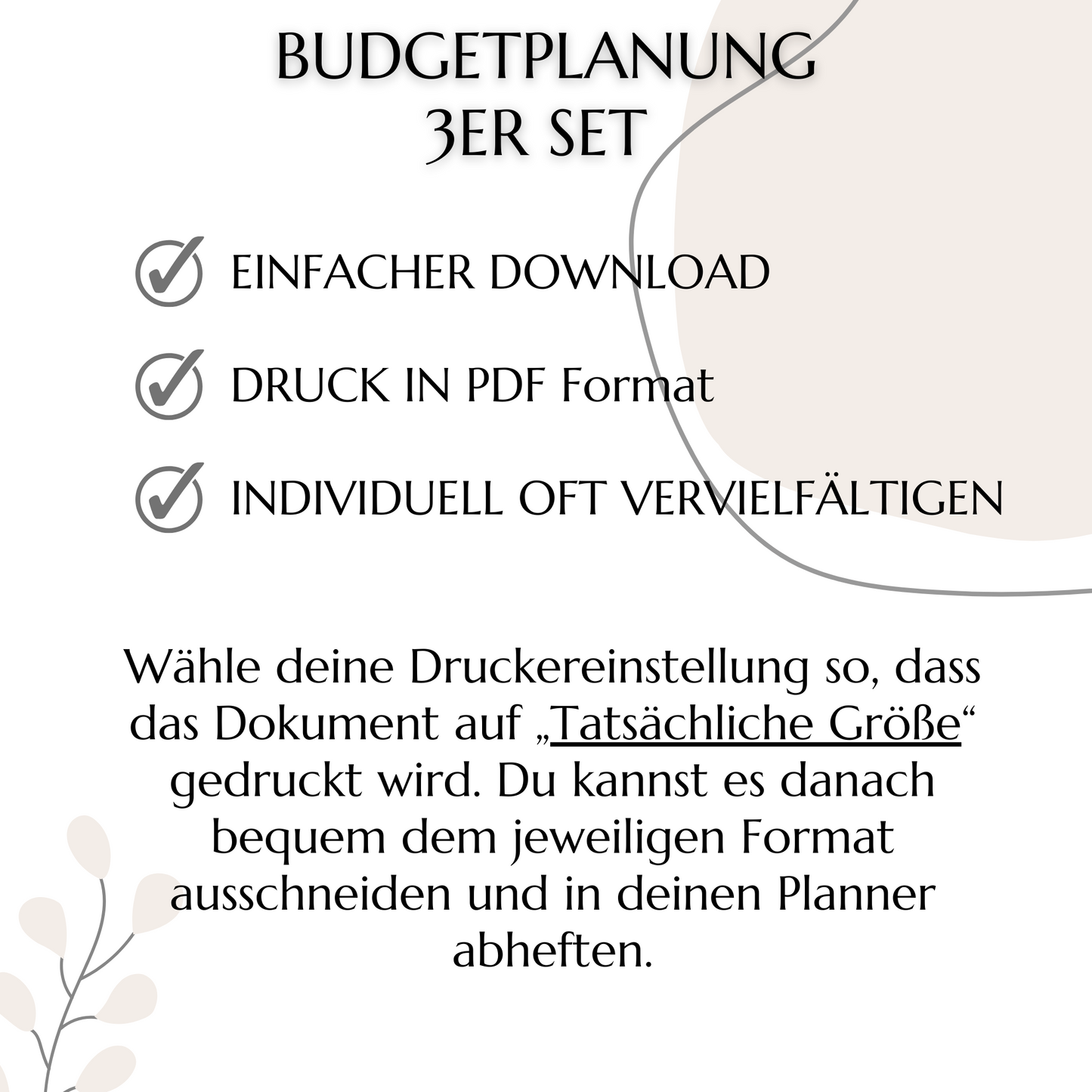 Budget Planer, mediterran, A4, A5 & A6, inkl. Jahresansicht