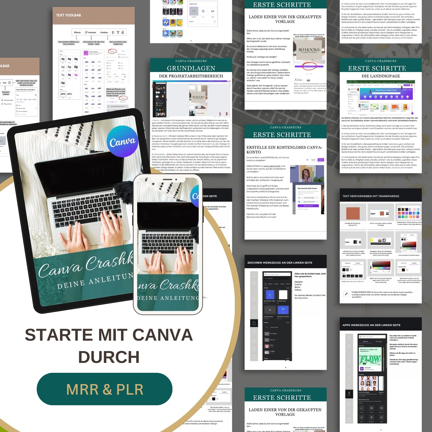 Canva-Crashkurs-Leitfaden-eBook, Deutsch, Starte auf Canva durch mit MRR-PLR-Weiterverkaufsrechten, DFY (done for you) Canva Guide, download