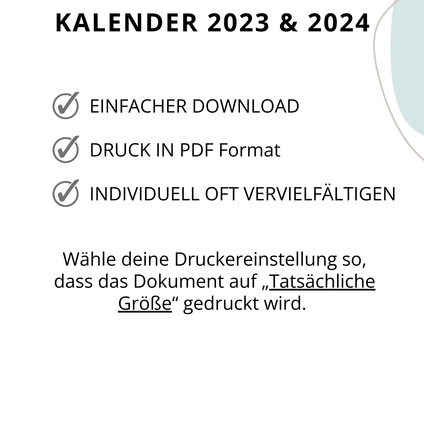Kalender 2024, blau