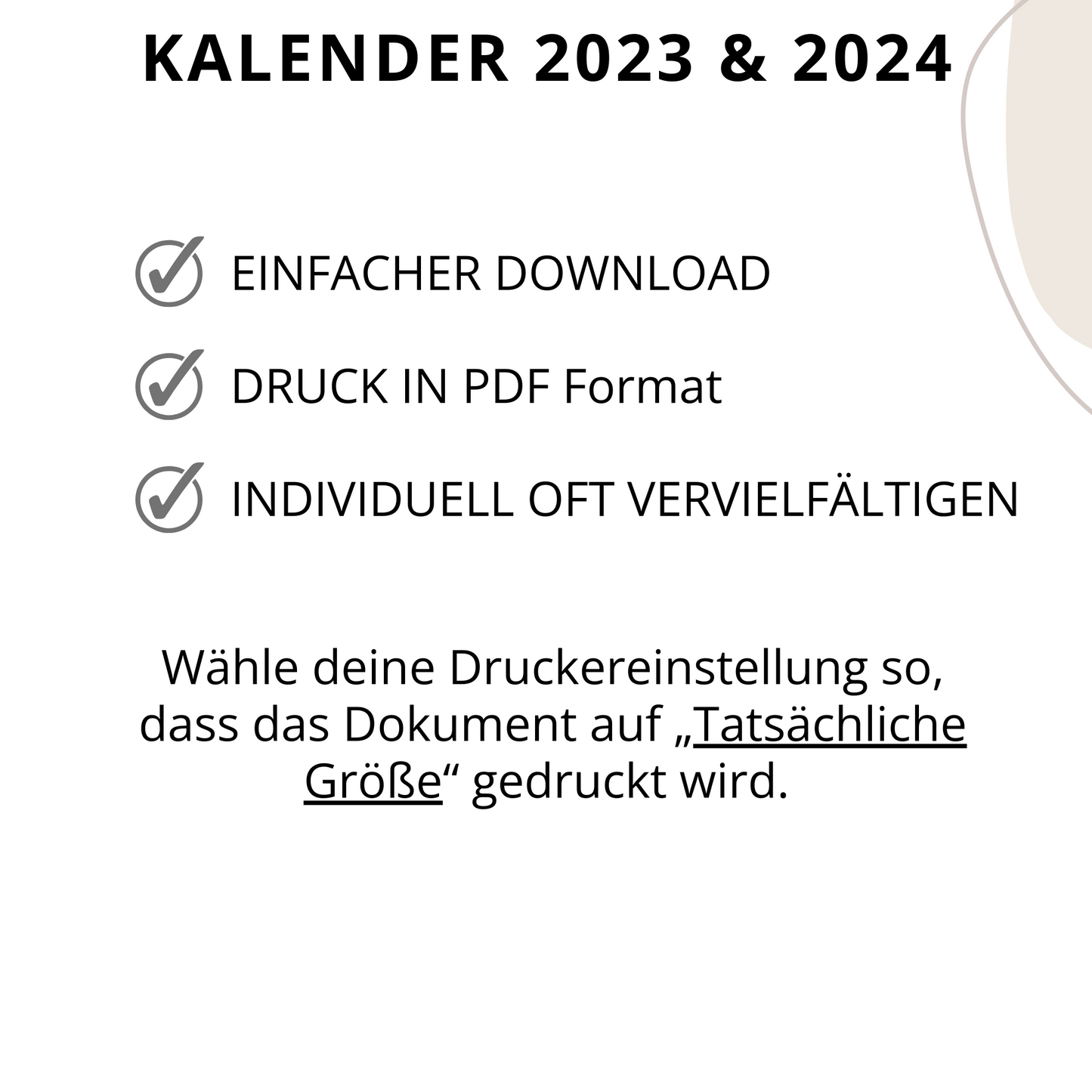 Kalender 2024, braun