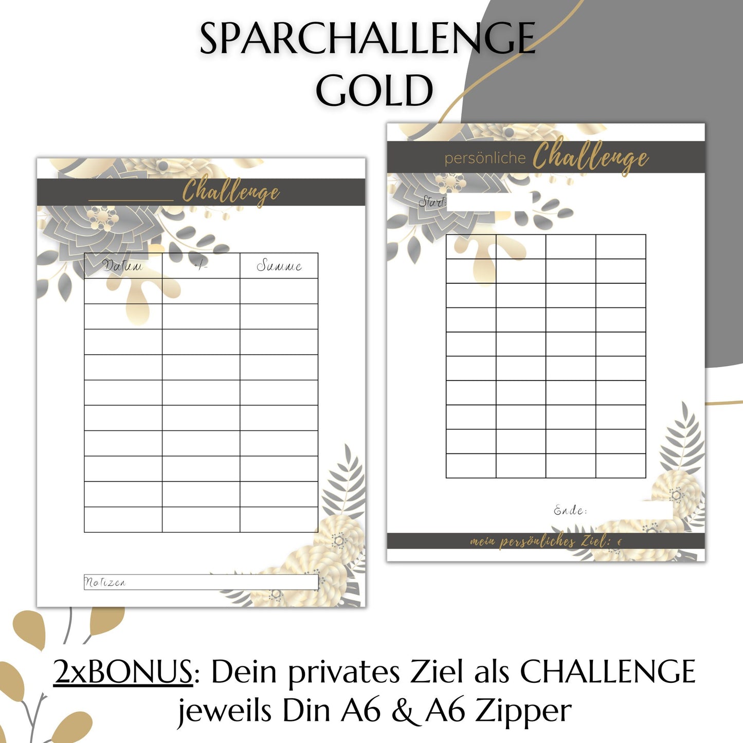 Sparchallenge 1-50 Euro, schwarz