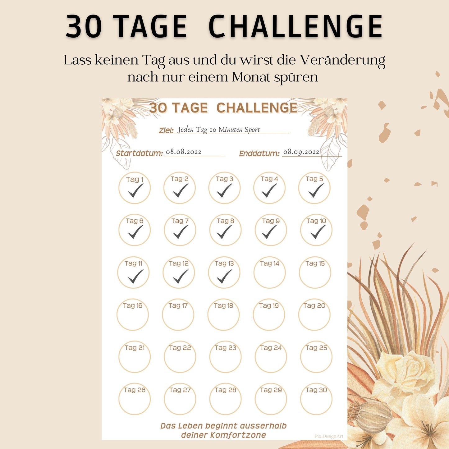 Challenge braun - 30 Tage