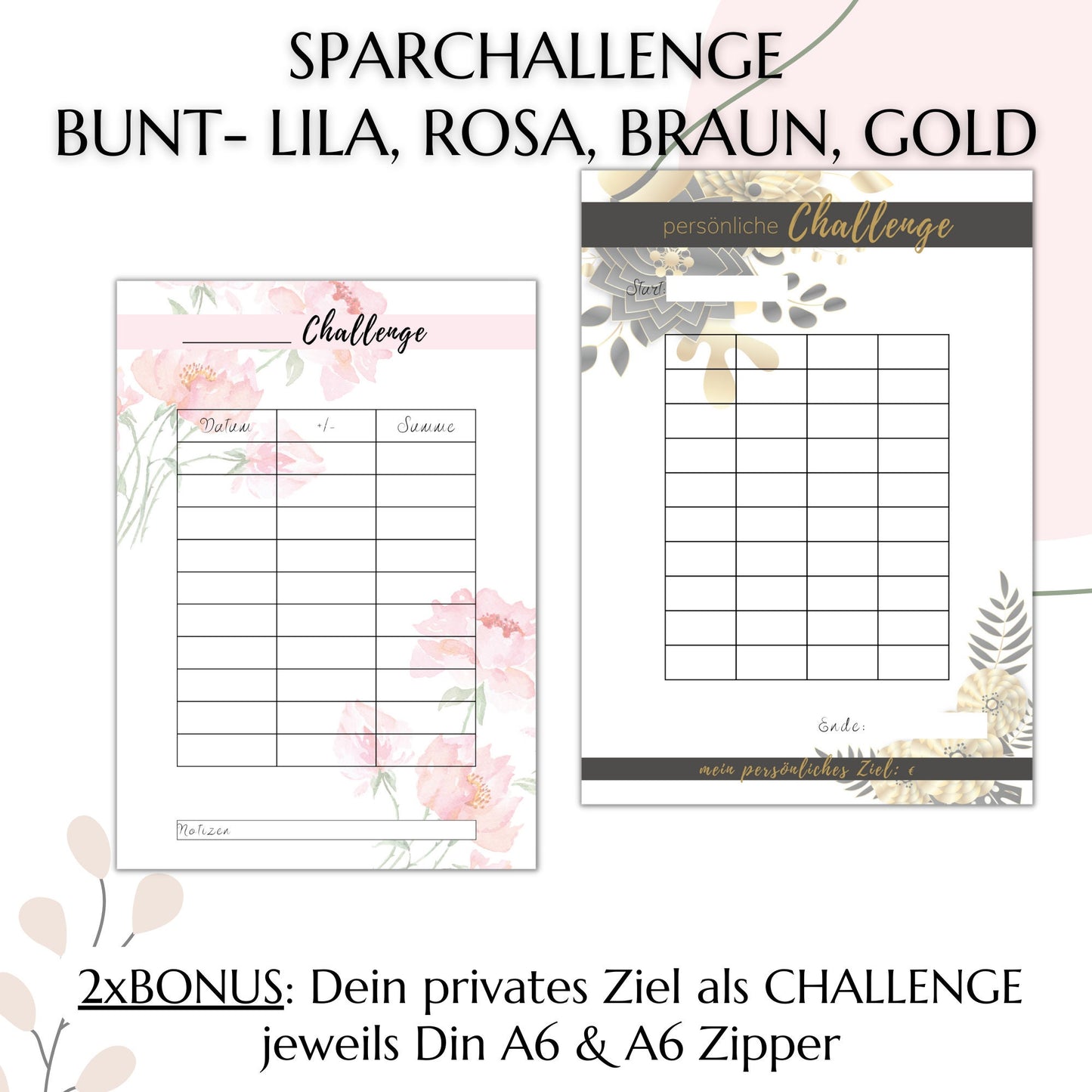 Sparchallenge 5 Euro, bunt