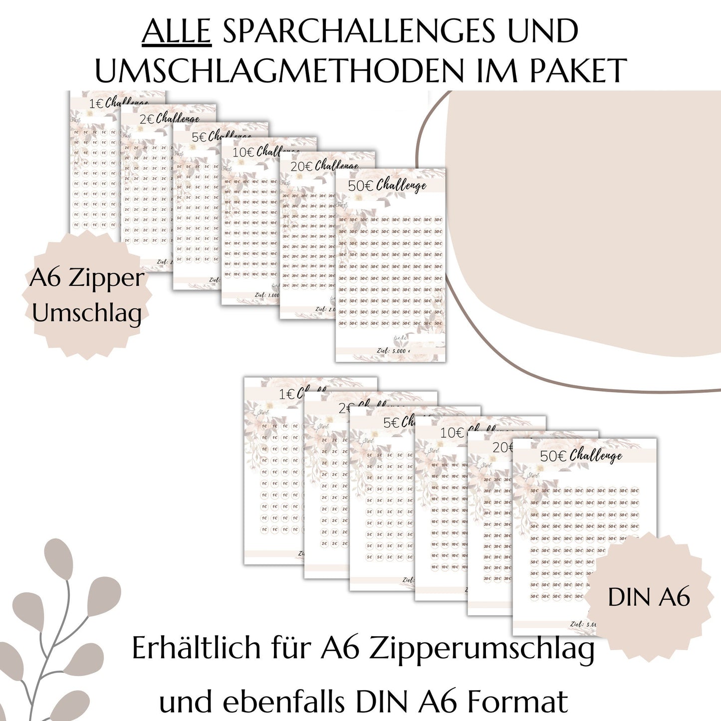 Shop-Paket - Challenges & Umschlagmethoden