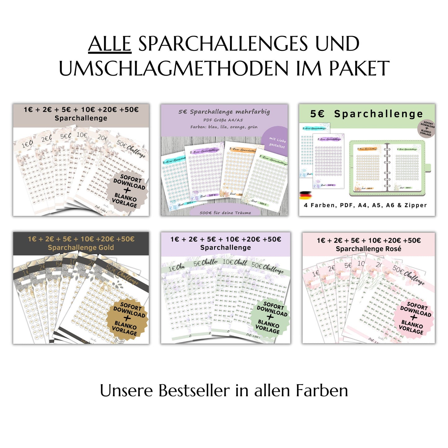 Shop-Paket - Challenges & Umschlagmethoden