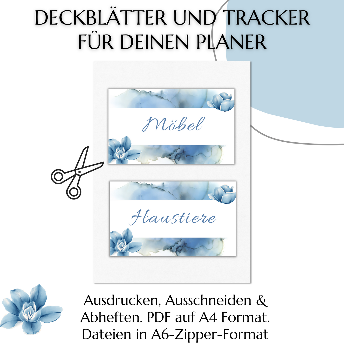 Umschlagmethode  - 46 Deckblätter, blau