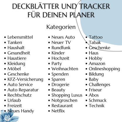 Umschlagmethode  - 46 Deckblätter, blau