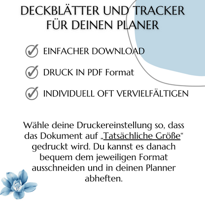 Umschlagmethode  - 46 Deckblätter, blau