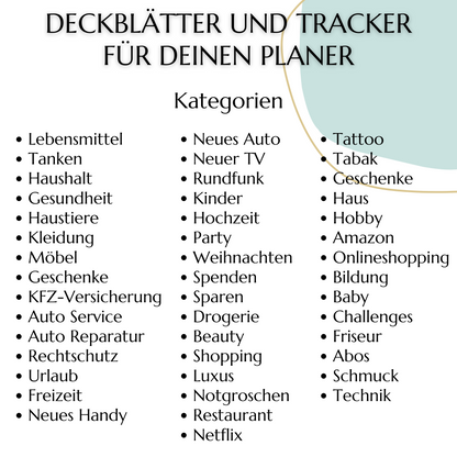 Umschlagmethode  - 46 Deckblätter, türkis