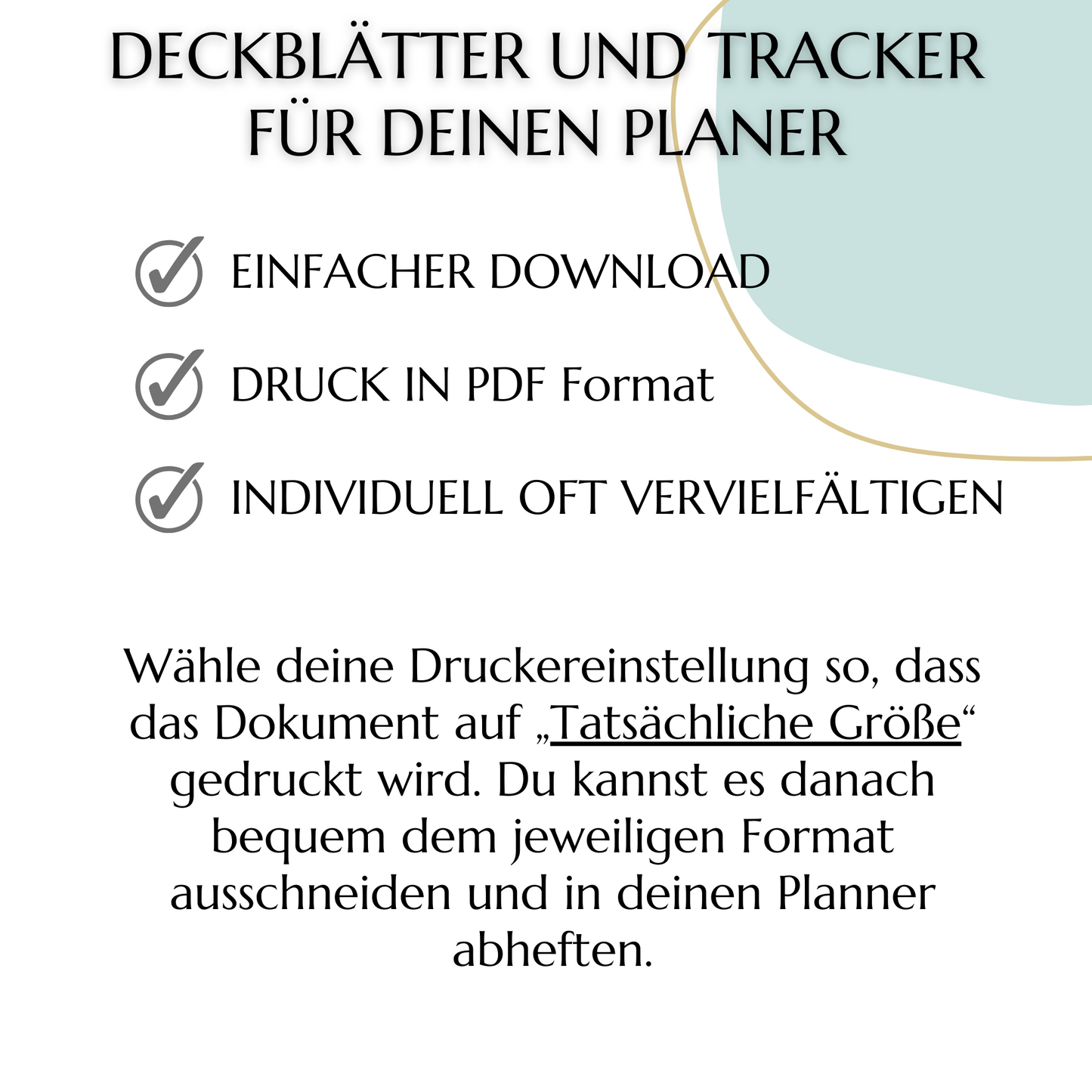 Umschlagmethode  - 46 Deckblätter, türkis