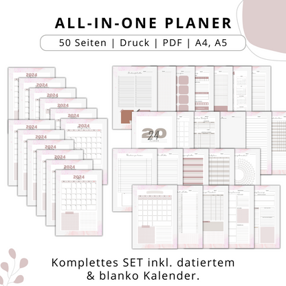 Haushaltsplaner & Kalender 2024, SET Deutsch