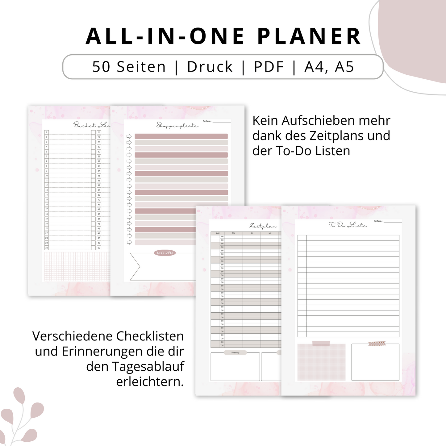 Haushaltsplaner & Kalender 2024, SET Deutsch