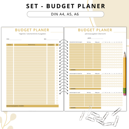 Budget Planer Einsteiger, 4 Varianten, gelb