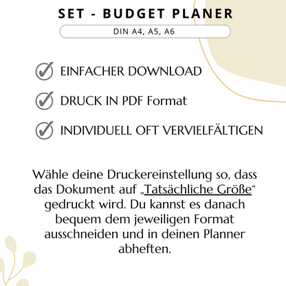 Budget Planer Einsteiger, 4 Varianten, gelb