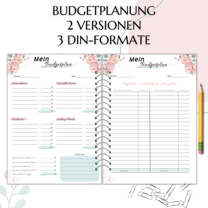 Budget Planer &  Deckblätter rosa