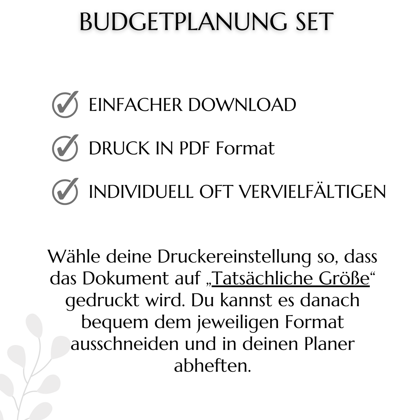 Budget Planer, grau, A4, A5 & A6