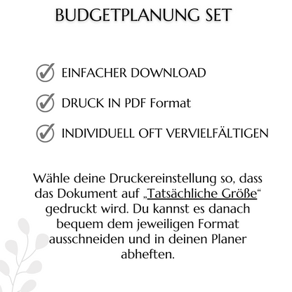 Budget Planer, grau, A4, A5 & A6