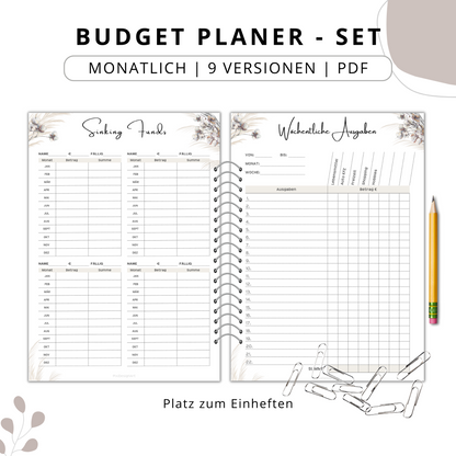 Budget Planer- SET 9 Varianten, beige