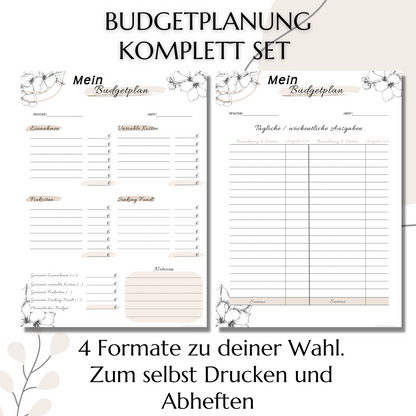 Budget Planer & Deckblätter, mediterran