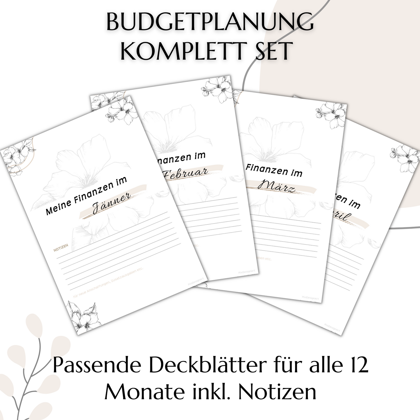 Budget Planer & Deckblätter, mediterran