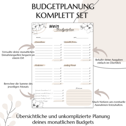 Budget Planer & Deckblätter, mediterran