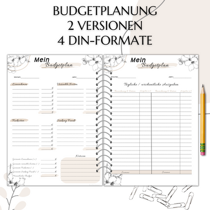 Budget Planer & Deckblätter, mediterran