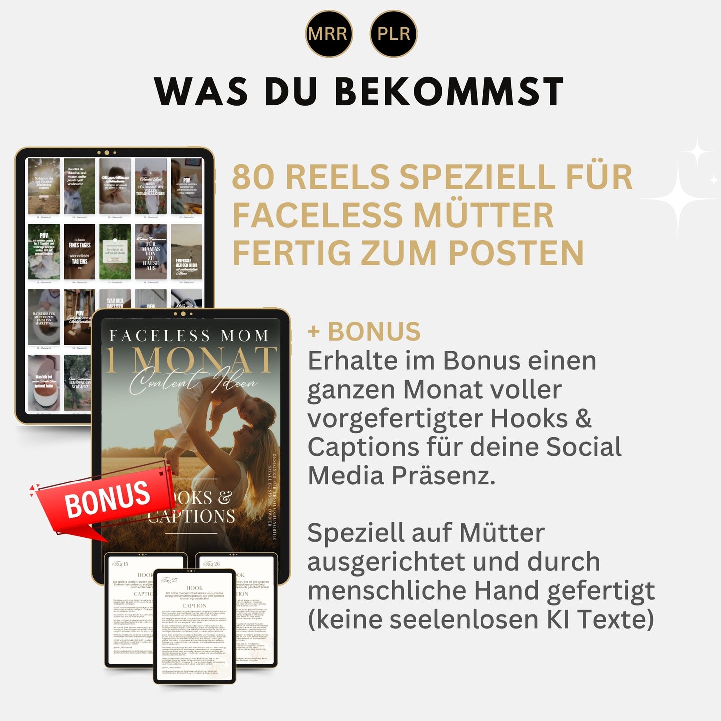 Faceless Mom Reels Deutsch, Instagram, Canva Templates, DFY, Digitales Marketing mit Master Resell Rechte, MRR / PLR, Canva, Wiederverkauf