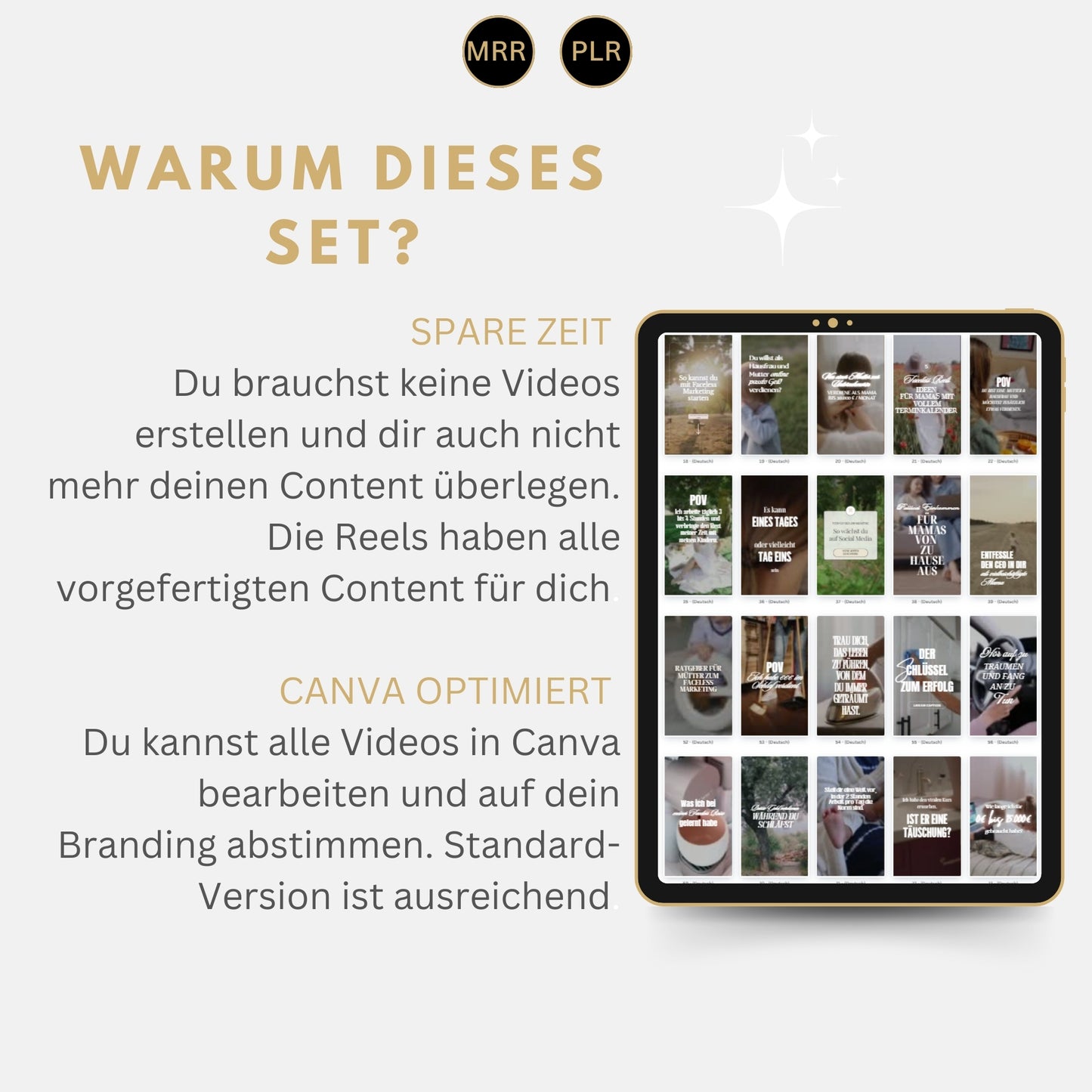 Faceless Mom Reels Deutsch, Instagram, Canva Templates, DFY, Digitales Marketing mit Master Resell Rechte, MRR / PLR, Canva, Wiederverkauf