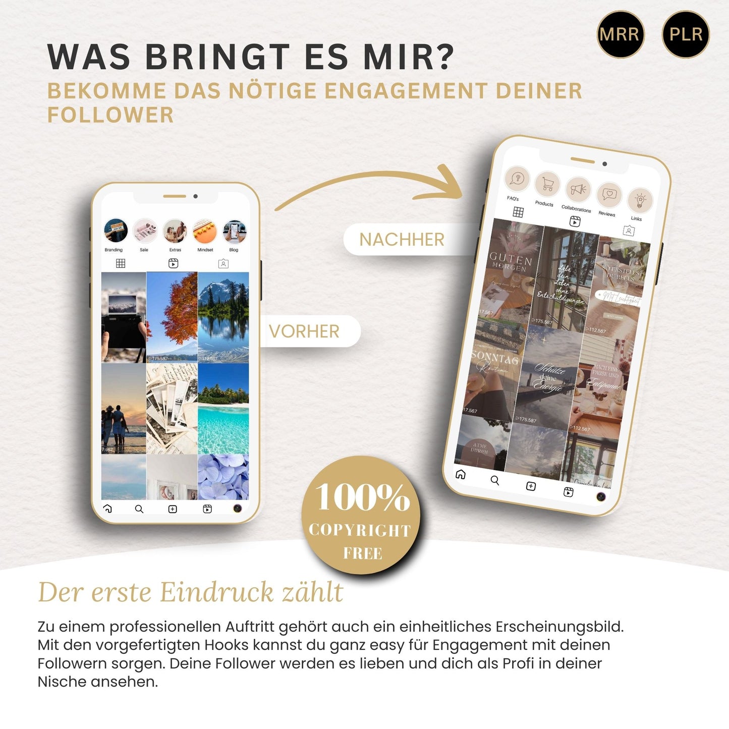 Faceless Video Reels Deutsch, Instagram Templates, DFY Content, Digitales Marketing mit Master Resell Rechte, MRR PLR, Canva, Wiederverkauf