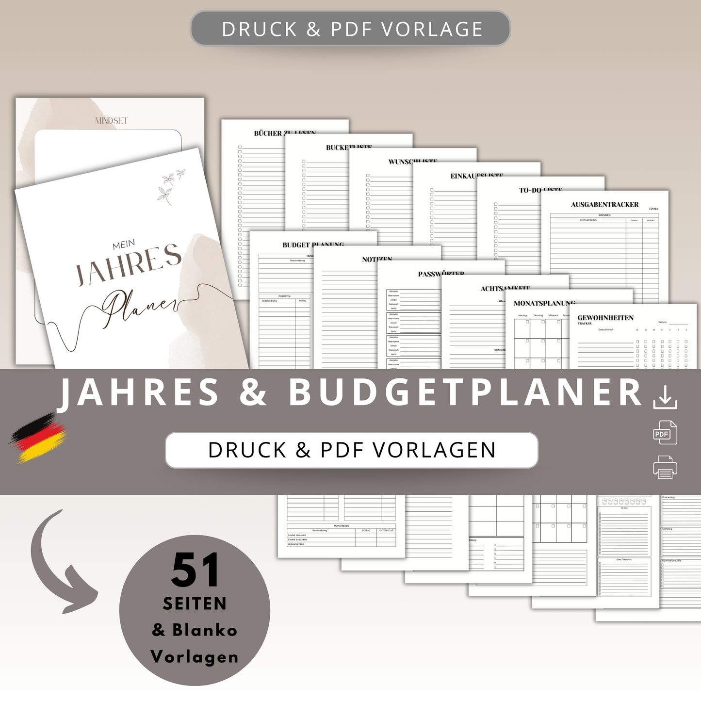 Budget- & Jahresplaner im SET, Deutsch