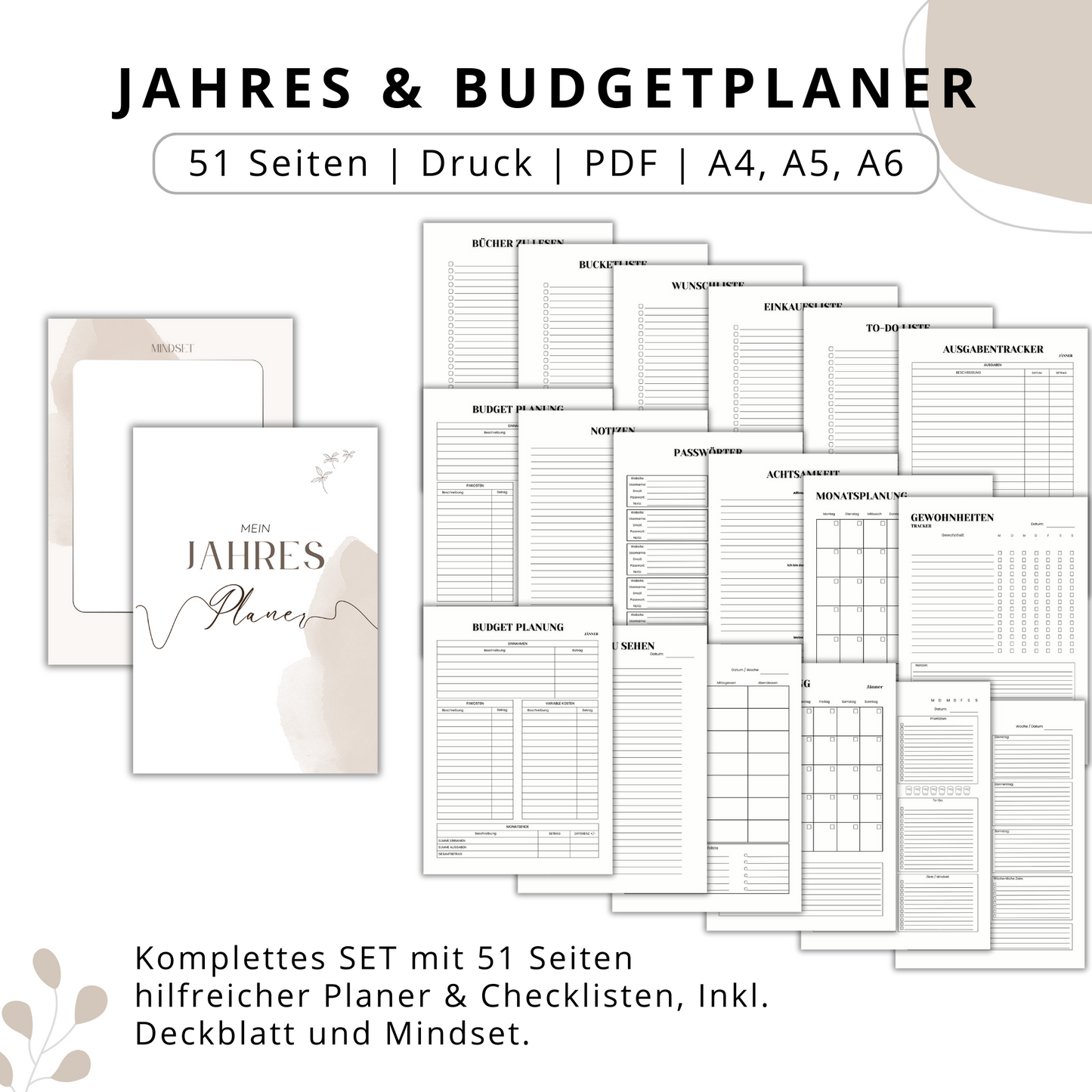 Budget- & Jahresplaner im SET, Deutsch