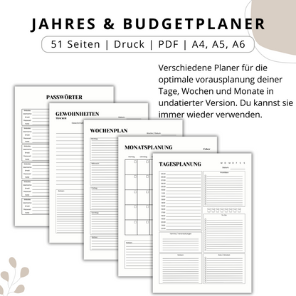 Budget- & Jahresplaner im SET, Deutsch