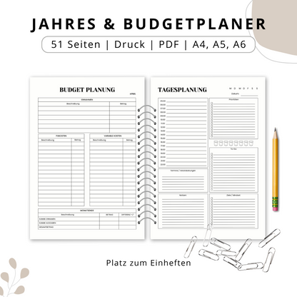 Budget- & Jahresplaner im SET, Deutsch