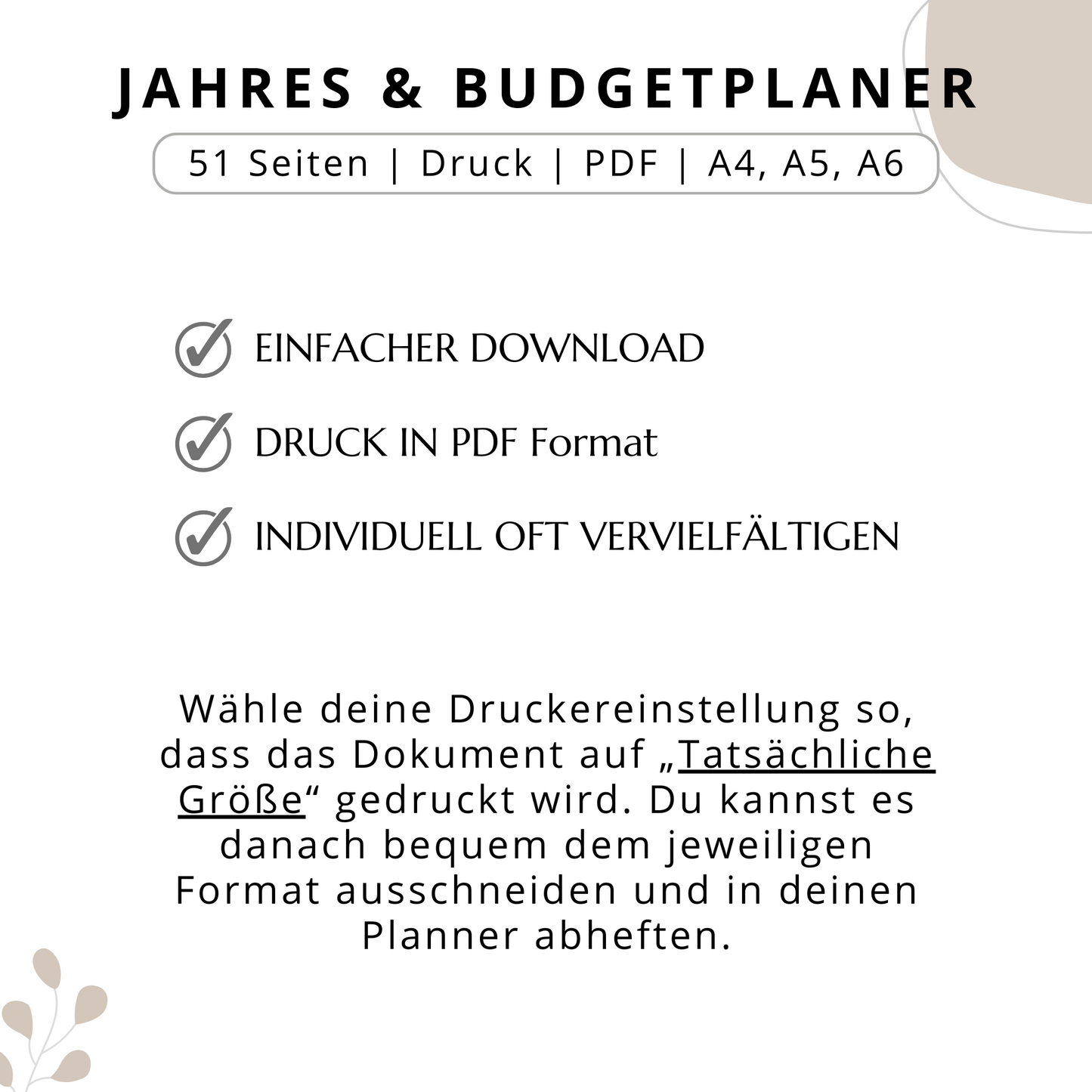 Budget- & Jahresplaner im SET, Deutsch