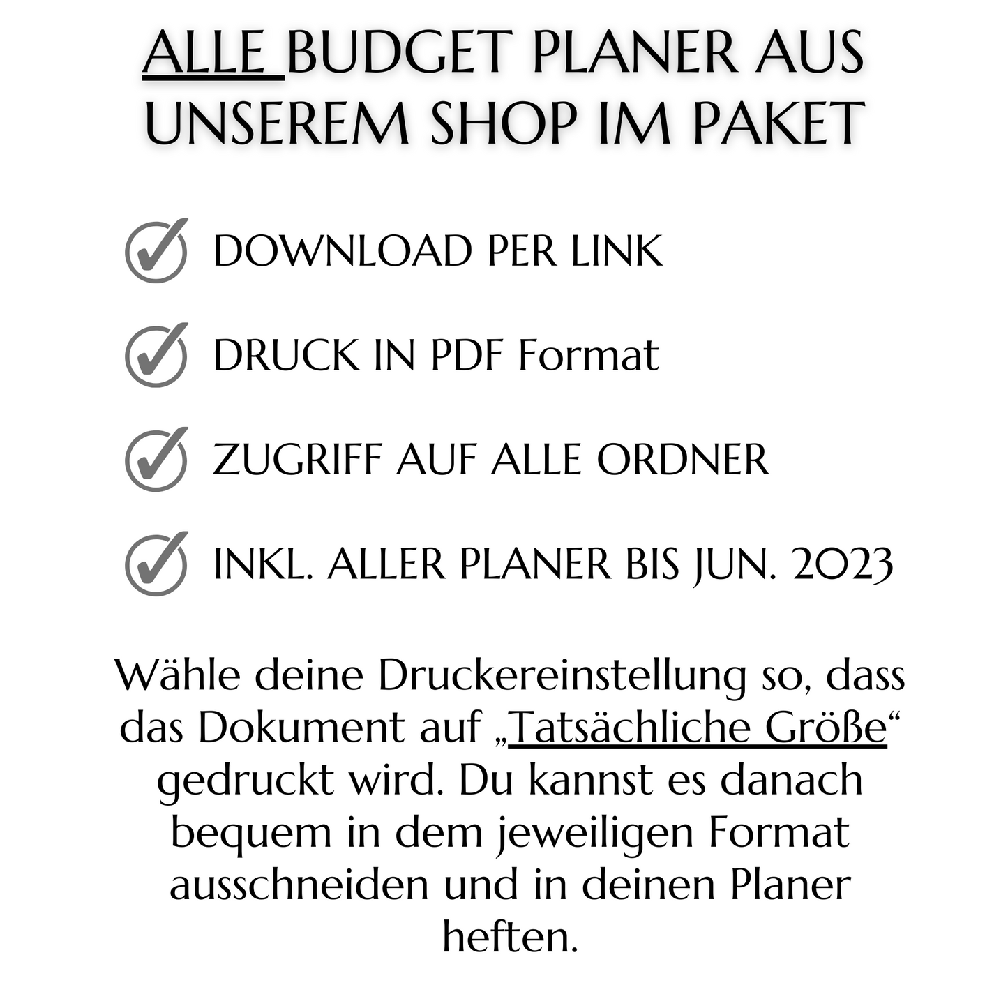 Shop-Paket - Budget Planer