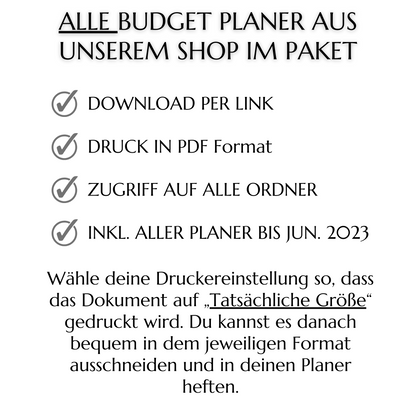 Shop-Paket - Budget Planer