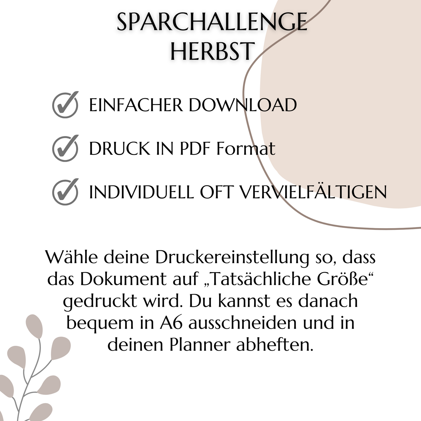 Sparchallenge 1-50 Euro, beige