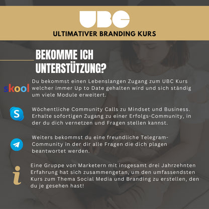 UBC Kurs Deutsch "Ultimativer Branding Kurs" MRR, Master Weiterverkaufsrechte, MRR Deutsch, Faceless digitale Produkte, passives Einkommen