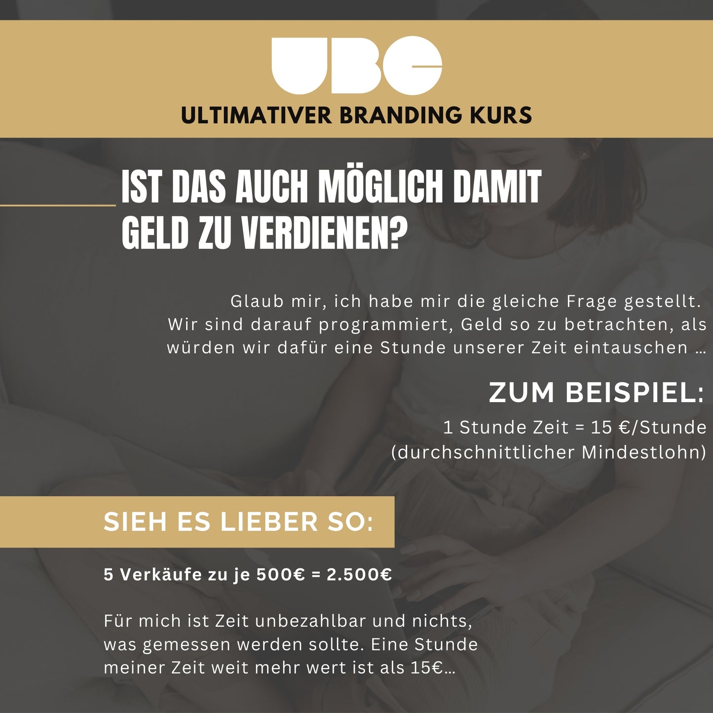 UBC Kurs Deutsch "Ultimativer Branding Kurs" MRR, Master Weiterverkaufsrechte, MRR Deutsch, Faceless digitale Produkte, passives Einkommen