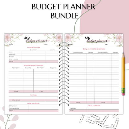 Budget Planer EN, pink, A4, A5 & A6