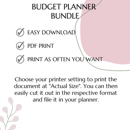 Budget Planer EN, pink, A4, A5 & A6