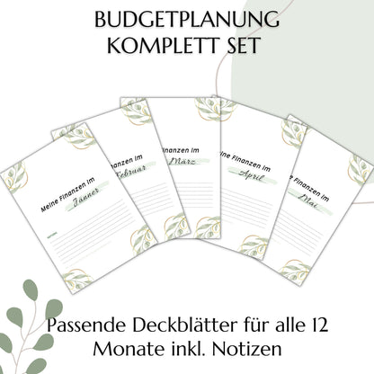Budget Planer & Deckblätter, grün