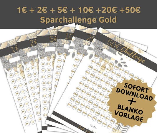 Sparchallenge 1-50 Euro, schwarz