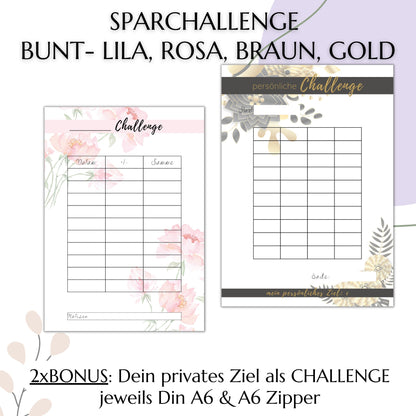 Sparchallenge 1 Euro, bunt