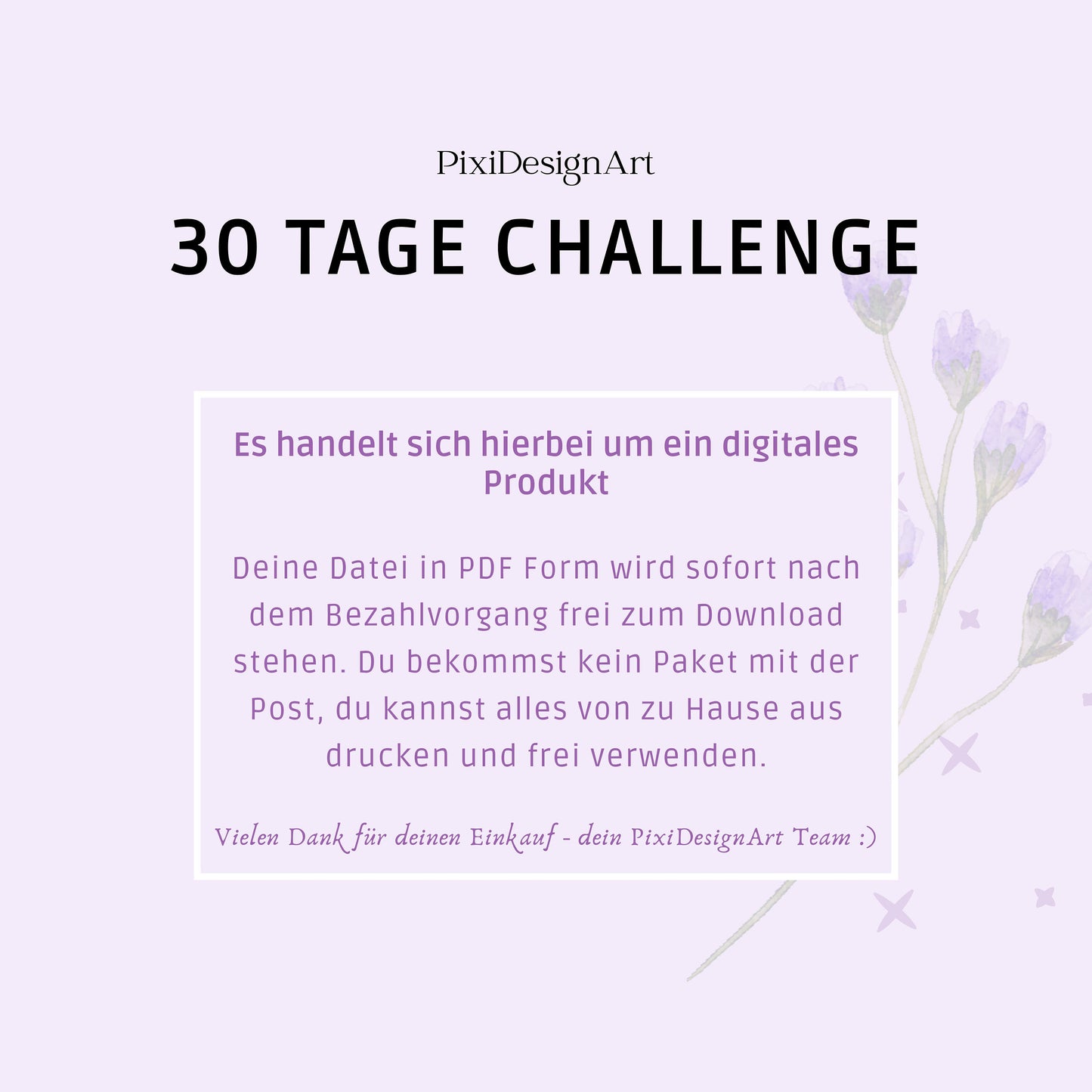 Challenge lila - 30 Tage