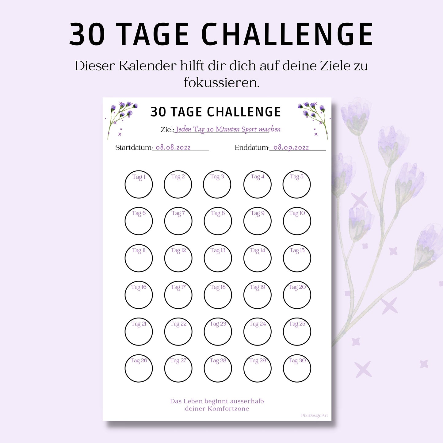 Challenge lila - 30 Tage